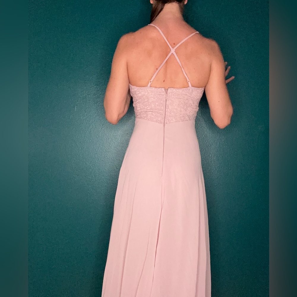 Light Mauve Floor Length Lulu’s Bridesmaid Dress - image 5